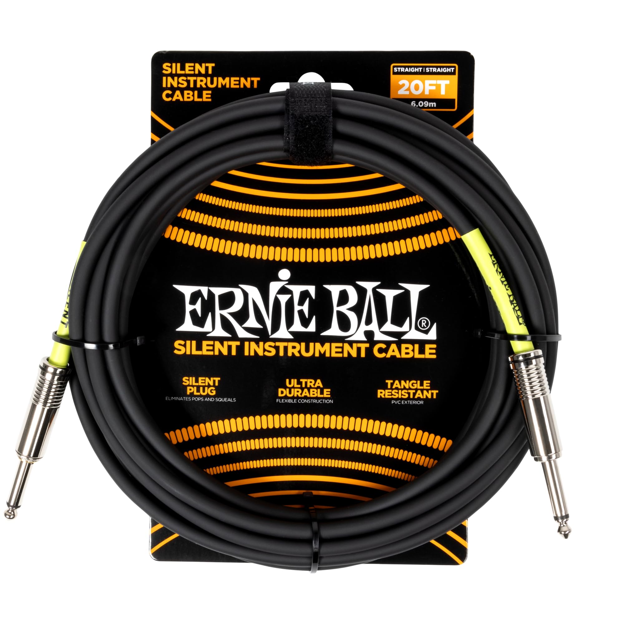ernie-ball-classic-instrumentenkabel-gerade-gerade-3-m-silent-schwarz image 3