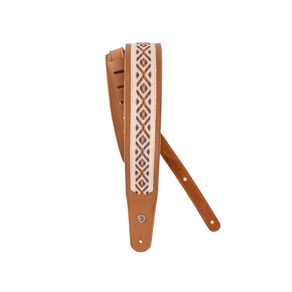d-addario-hybrid-leather-guitar-strap-desert-ledergitarrengurt-gewebt image 1