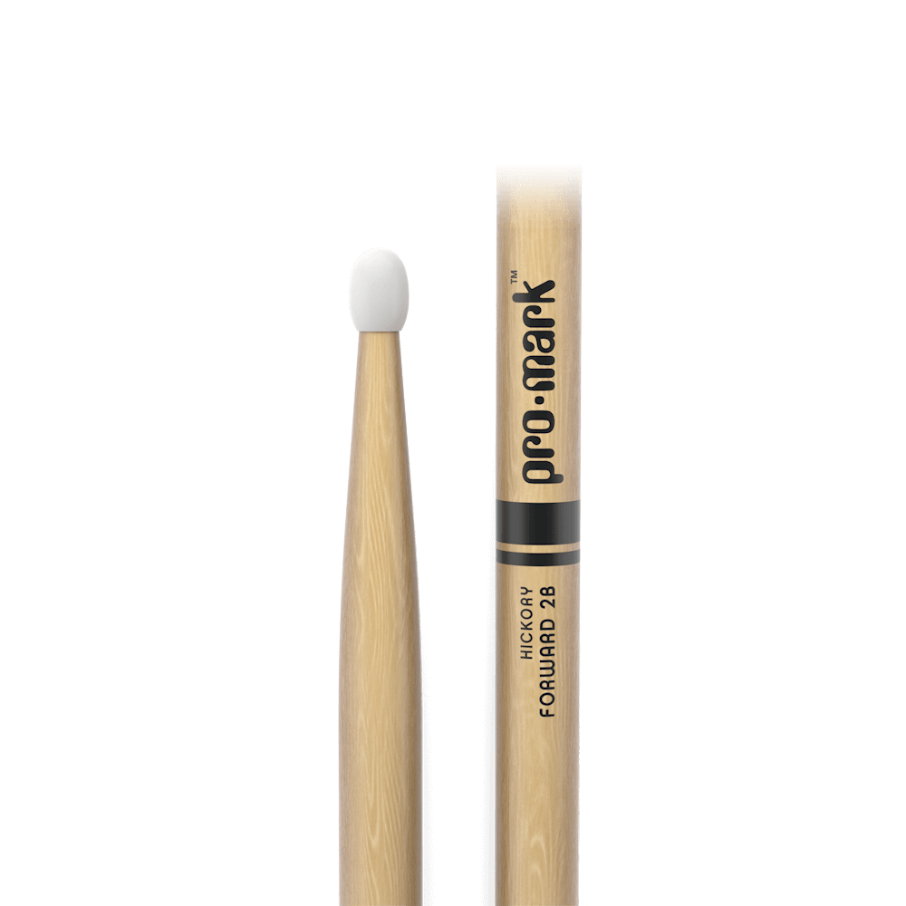 promark-classic-forward-2b-hickory-drumstick-oval-nylon-tip-16-406-4-mm image 2