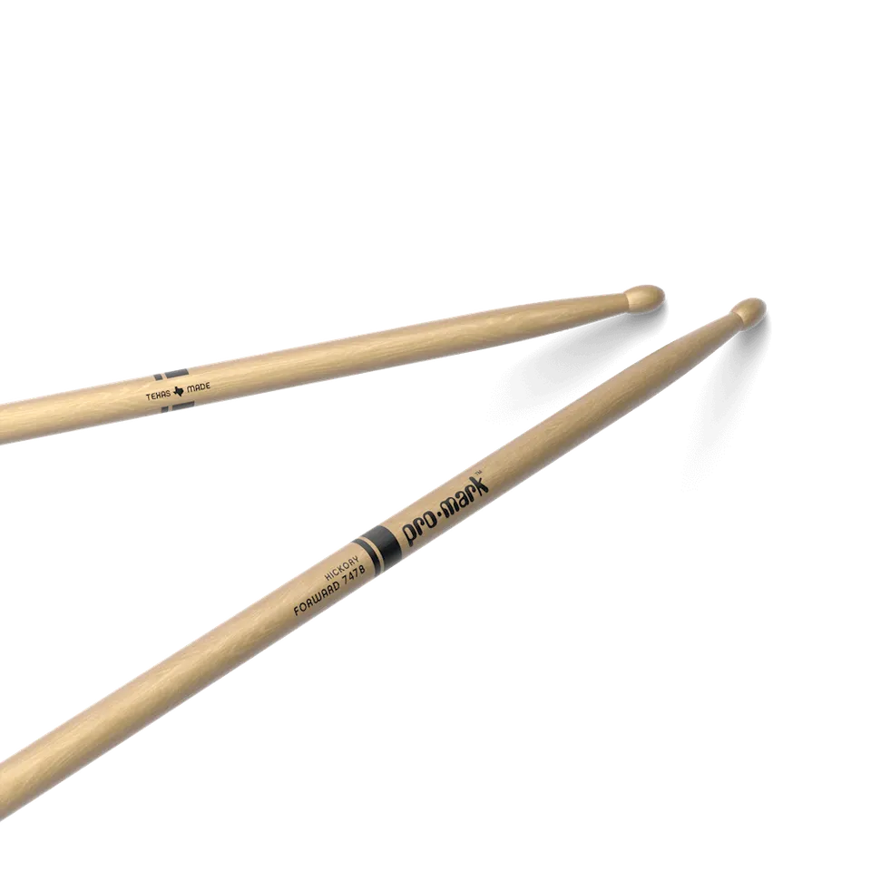 d-addario-promark-classic-forward-747b-hickory-drumsticks-oval-wood-tip image 1