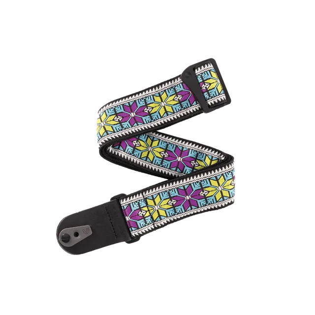 d-addario-pad-lock-web-gitarrengurt-parallel-flowers image 1