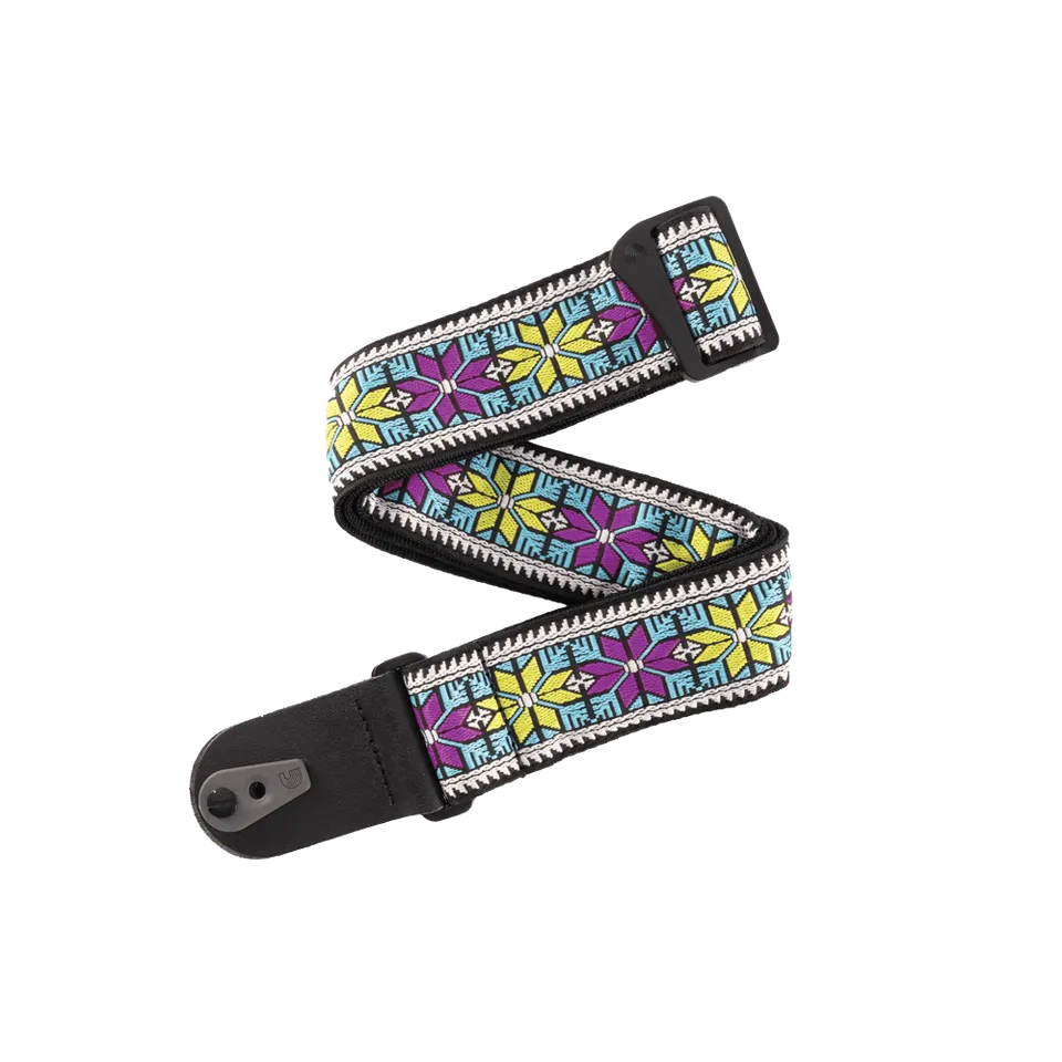 d-addario-pad-lock-web-gitarrengurt-parallel-flowers image 1