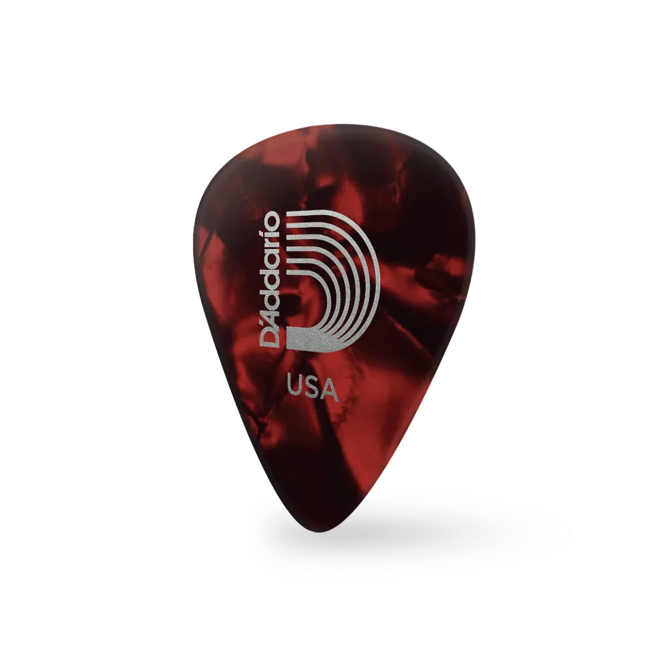 d-addario-classic-celluloid-red-pearl-light-gitarren-plektren-10er-pack image 1