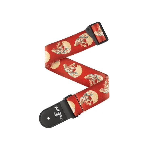 d-addario-alchemy-guitar-strap-live-life-skull-50-mm-polyester-gitarrengurt image 1