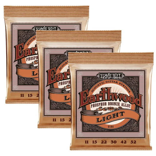 ernie-ball-earthwood-light-akustik-gitarrensaiten-phosphor-bronze-11-52-3er-pack image 1