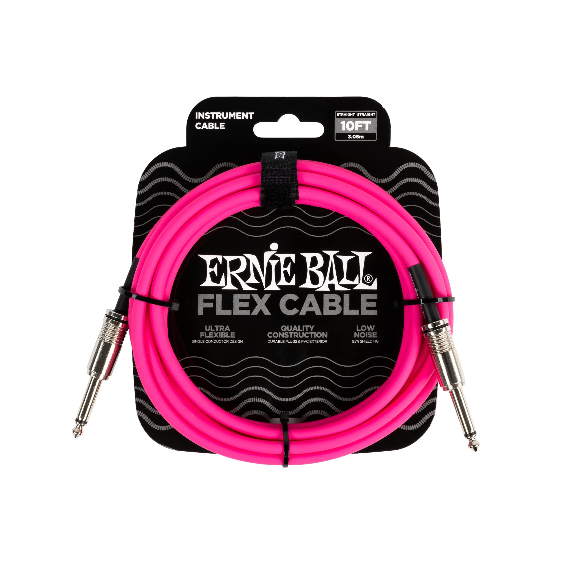 ernie-ball-flex-instrumentenkabel-3-05-m-orange-gerade-gerade image 3