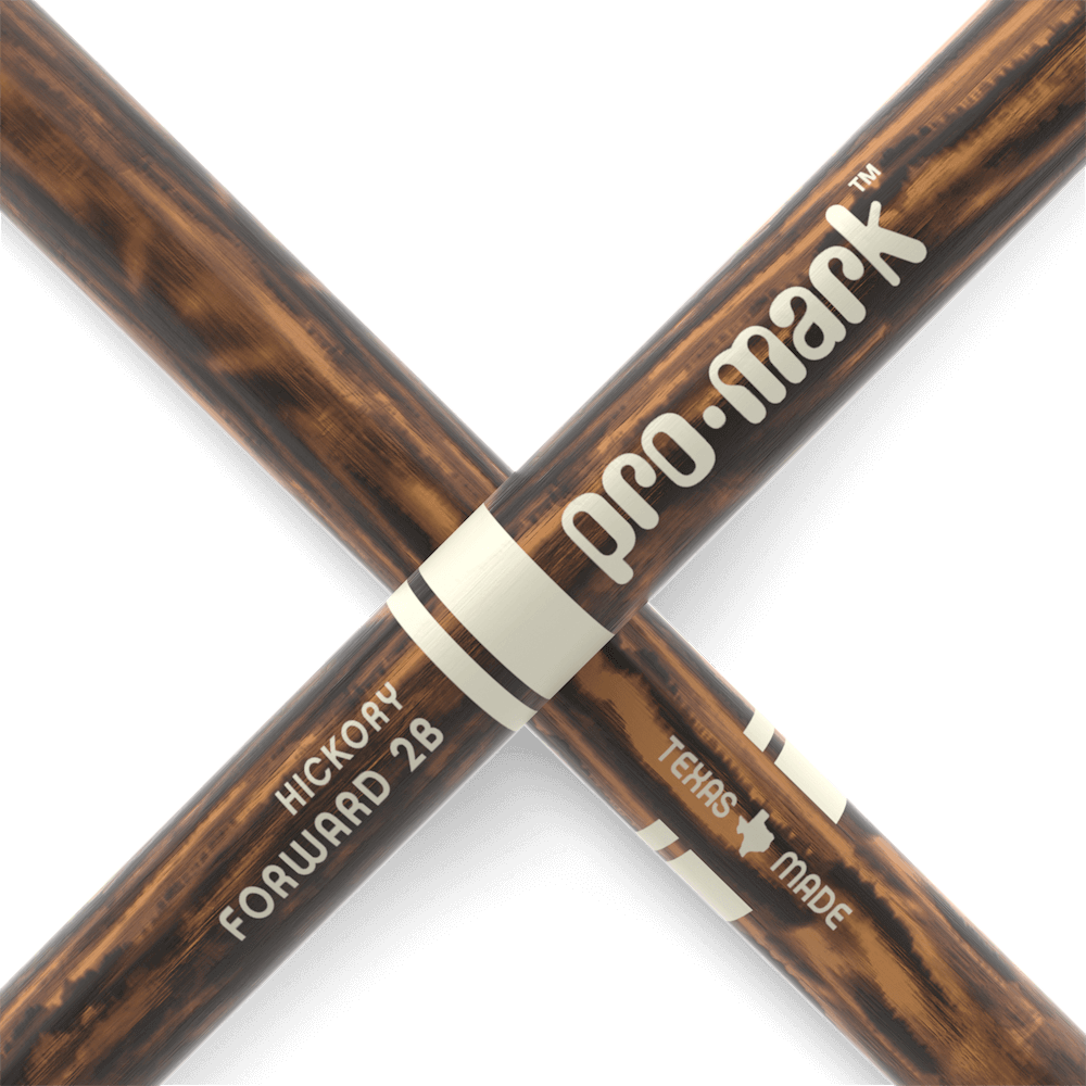 promark-classic-forward-2b-firegrain-hickory-drumsticks-oval-wood-tip image 5