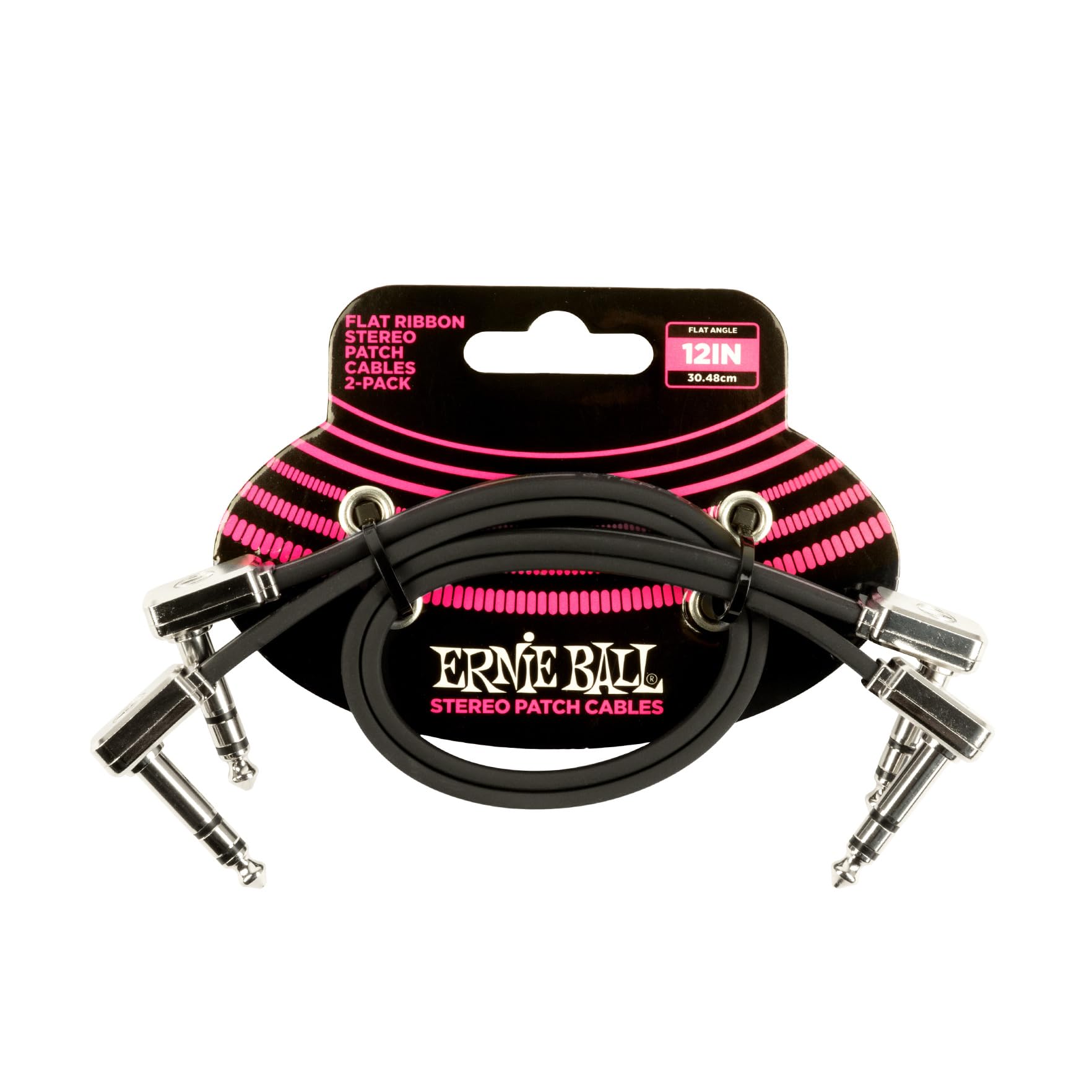 ernie-ball-flaches-stereo-patchkabel-60-96-cm-schwarz image 5