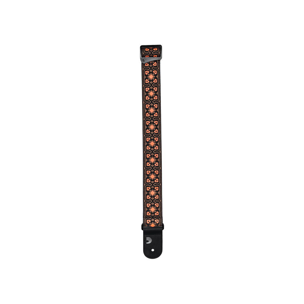 d-addario-eco-comfort-woven-gitarrengurt-braun-orange image 3