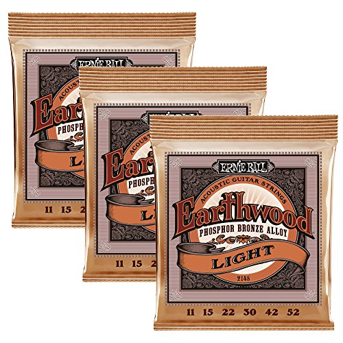 ernie-ball-earthwood-light-akustik-gitarrensaiten-phosphor-bronze-11-52-3er-pack image 2