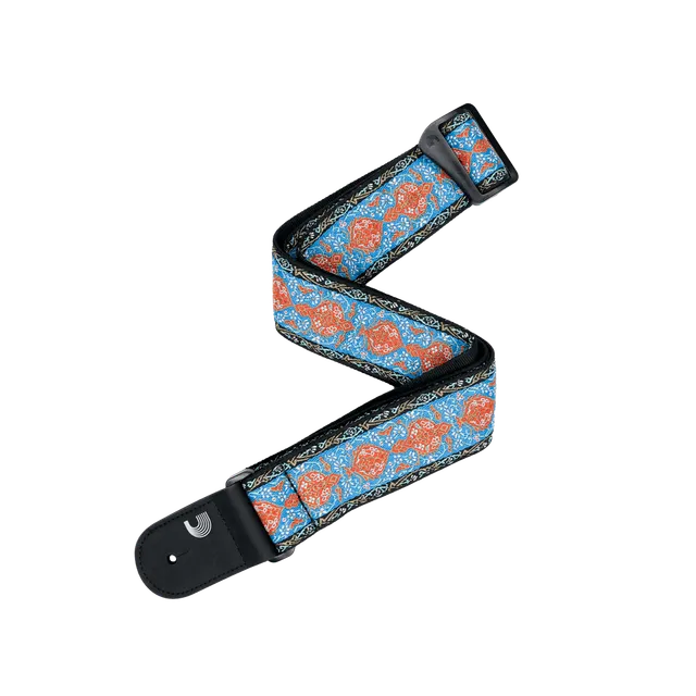 d-addario-eco-woven-gitarrengurt-blue-orange image 1