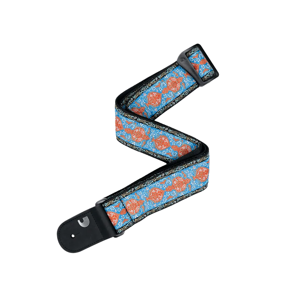 d-addario-eco-woven-gitarrengurt-blue-orange image 1