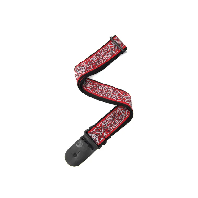 d-addario-woven-gitarrengurt-celtic-rot image 1