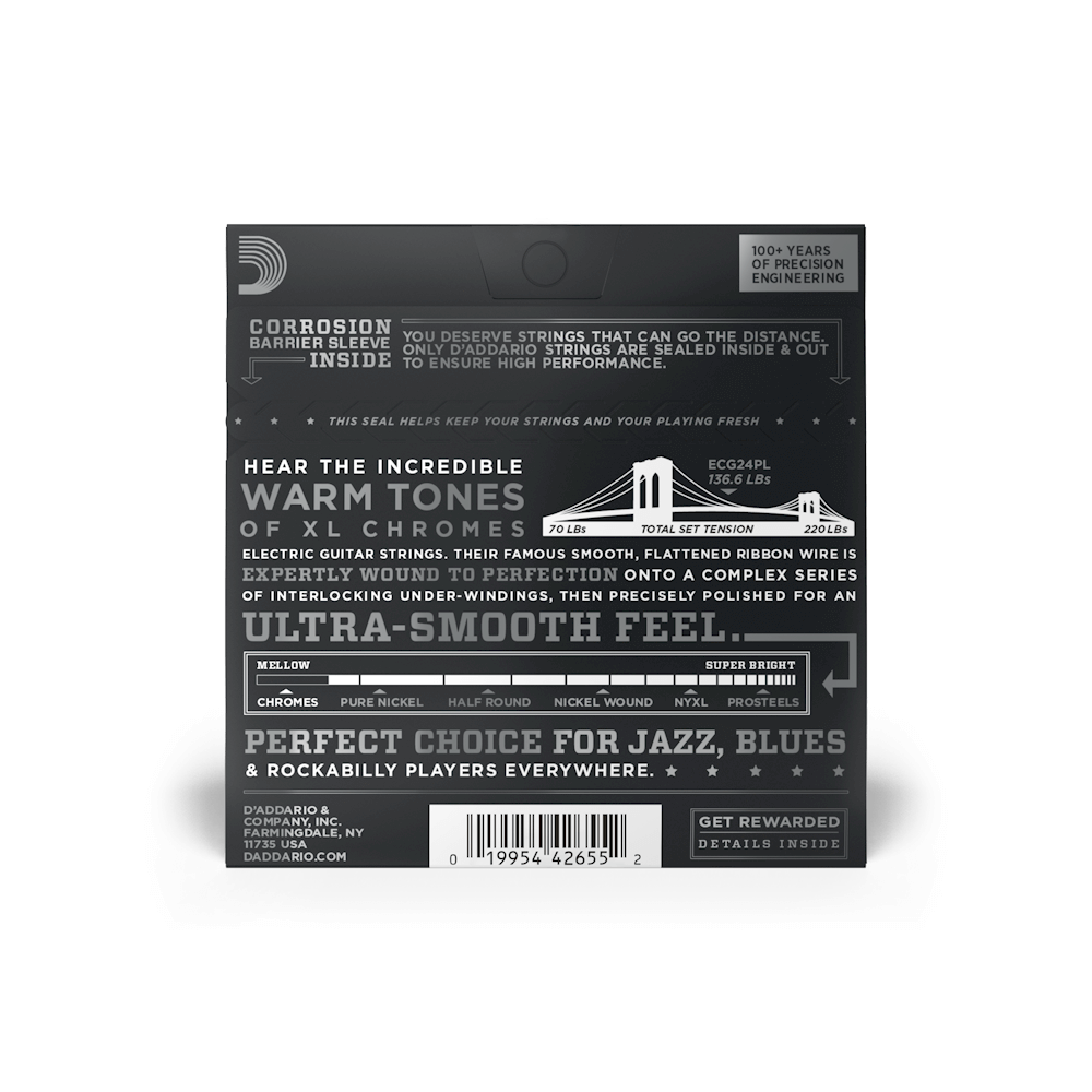 d-addario-xl-chromes-e-gitarren-saiten-11-50-jazz-light-flatwound image 3