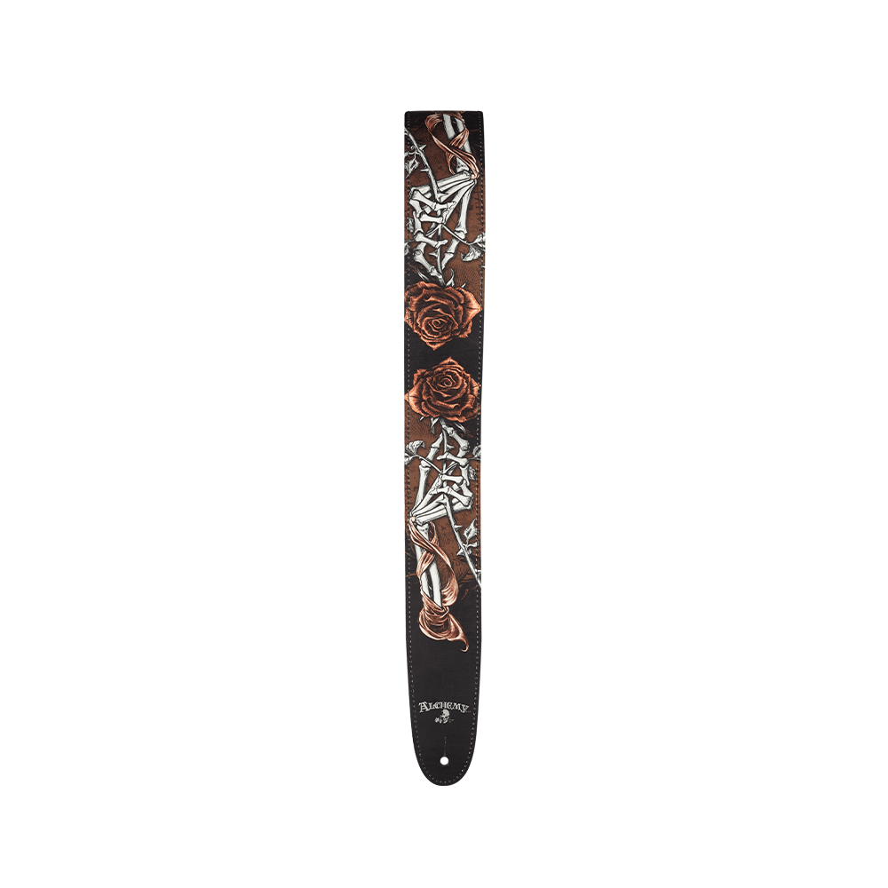 d-addario-alchemy-leather-guitar-strap-cryptorosa-ledergitarrengurt image 3