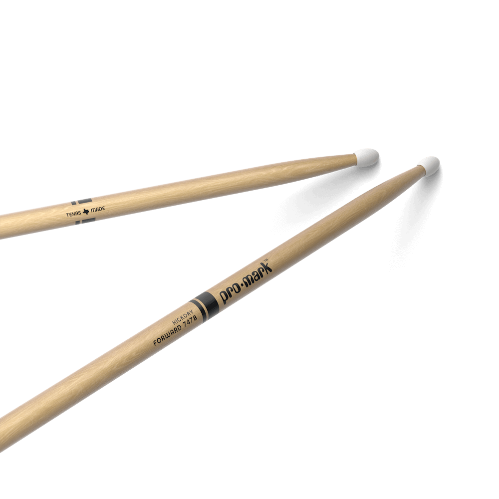 d-addario-promark-classic-forward-747b-hickory-drumstick-oval-nylon-tip image 1