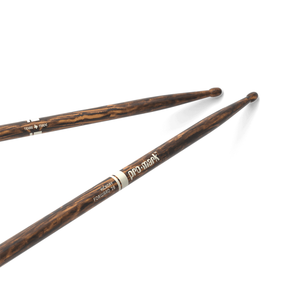 promark-classic-forward-2b-firegrain-hickory-drumsticks-oval-wood-tip image 1