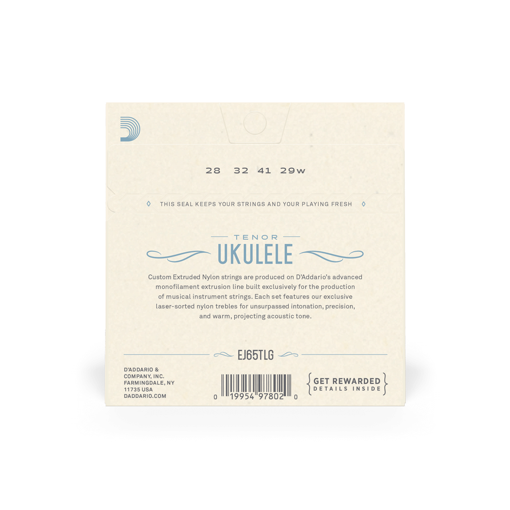 d-addario-ej65tlg-pro-art-custom-nylon-tenor-ukulele-saiten-low-g image 3