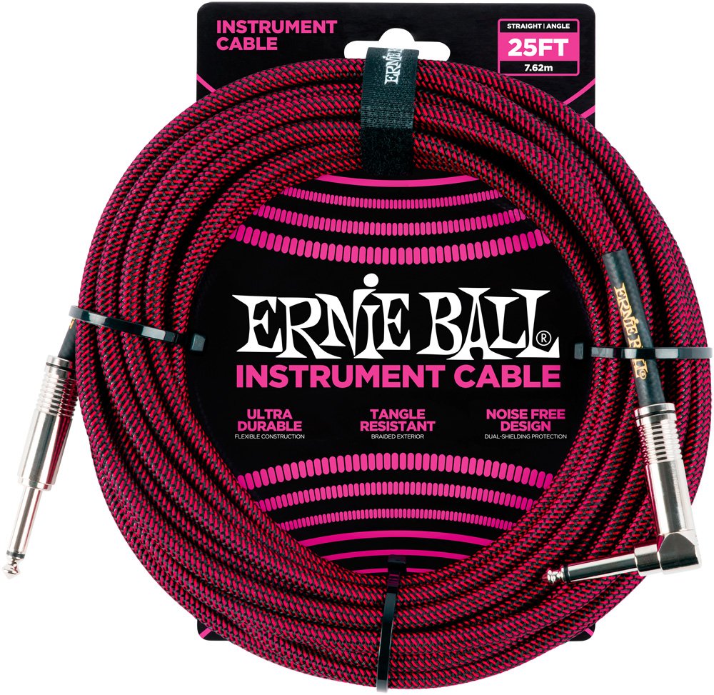 ernie-ball-geflochtenes-instrumentenkabel-gerade-gerade-5-49-m-smaragd-argyle image 4