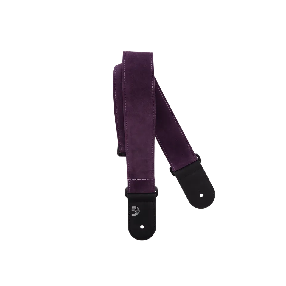 d-addario-suede-gitarrengurt-lila-leder-gurt image 1