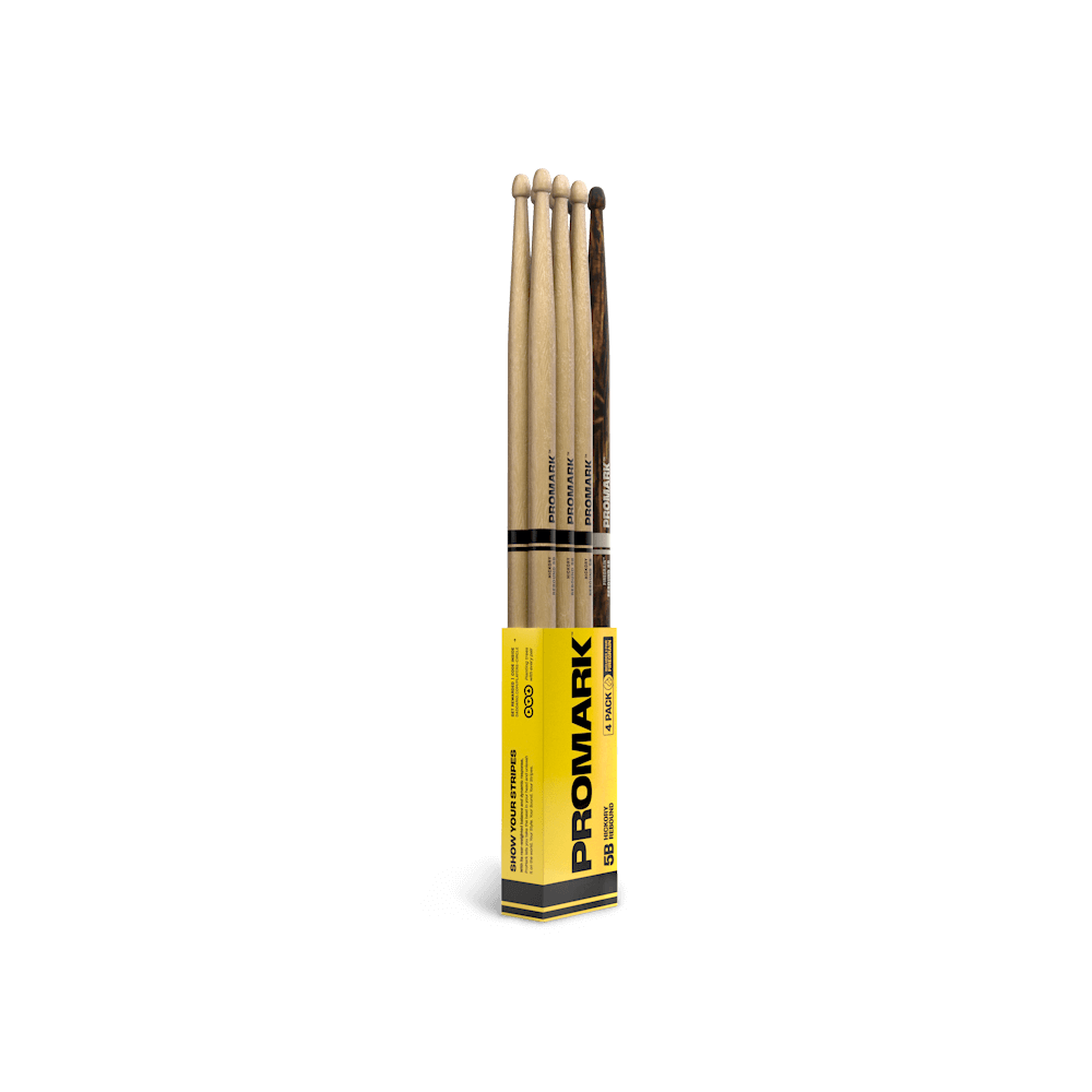 d-addario-promark-rebound-5b-hickory-drumsticks-acorn-wood-tip-bonus-4er-pack-in image 1