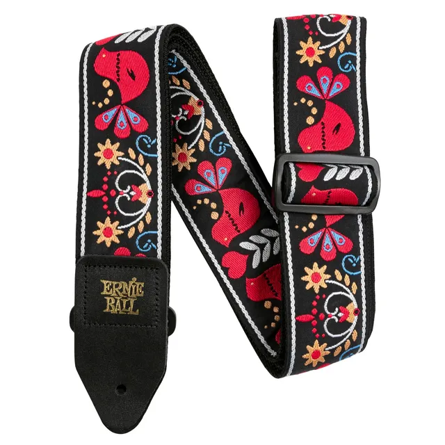 ernie-ball-jacquard-gitarrengurt-redbird-rising-104-182-cm image 1