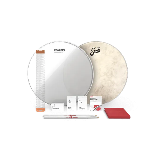 d-addario-evans-calftone-snare-tune-up-kit-mit-snareteppich-und-sticks image 1