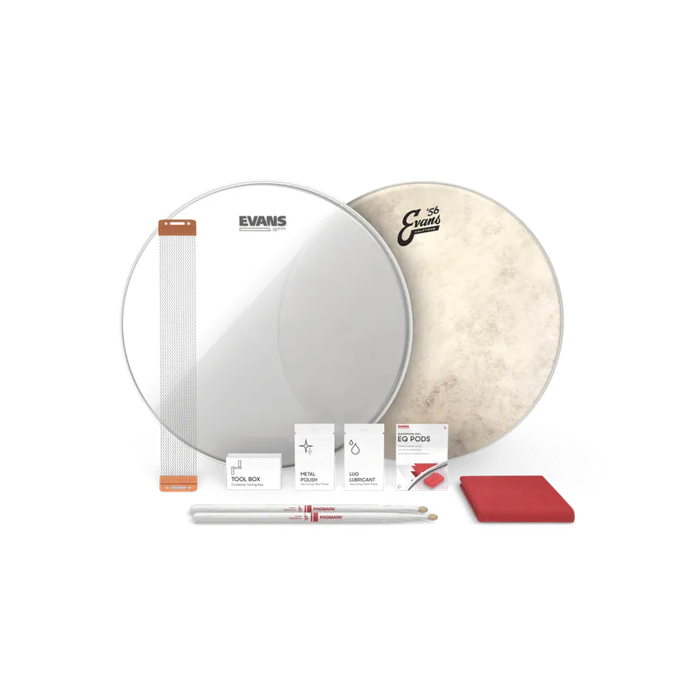 d-addario-evans-calftone-snare-tune-up-kit-mit-snareteppich-und-sticks image 1