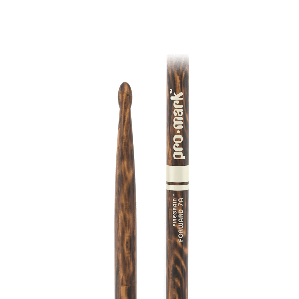 promark-classic-forward-7a-firegrain-hickory-drumsticks-wood-tip image 2