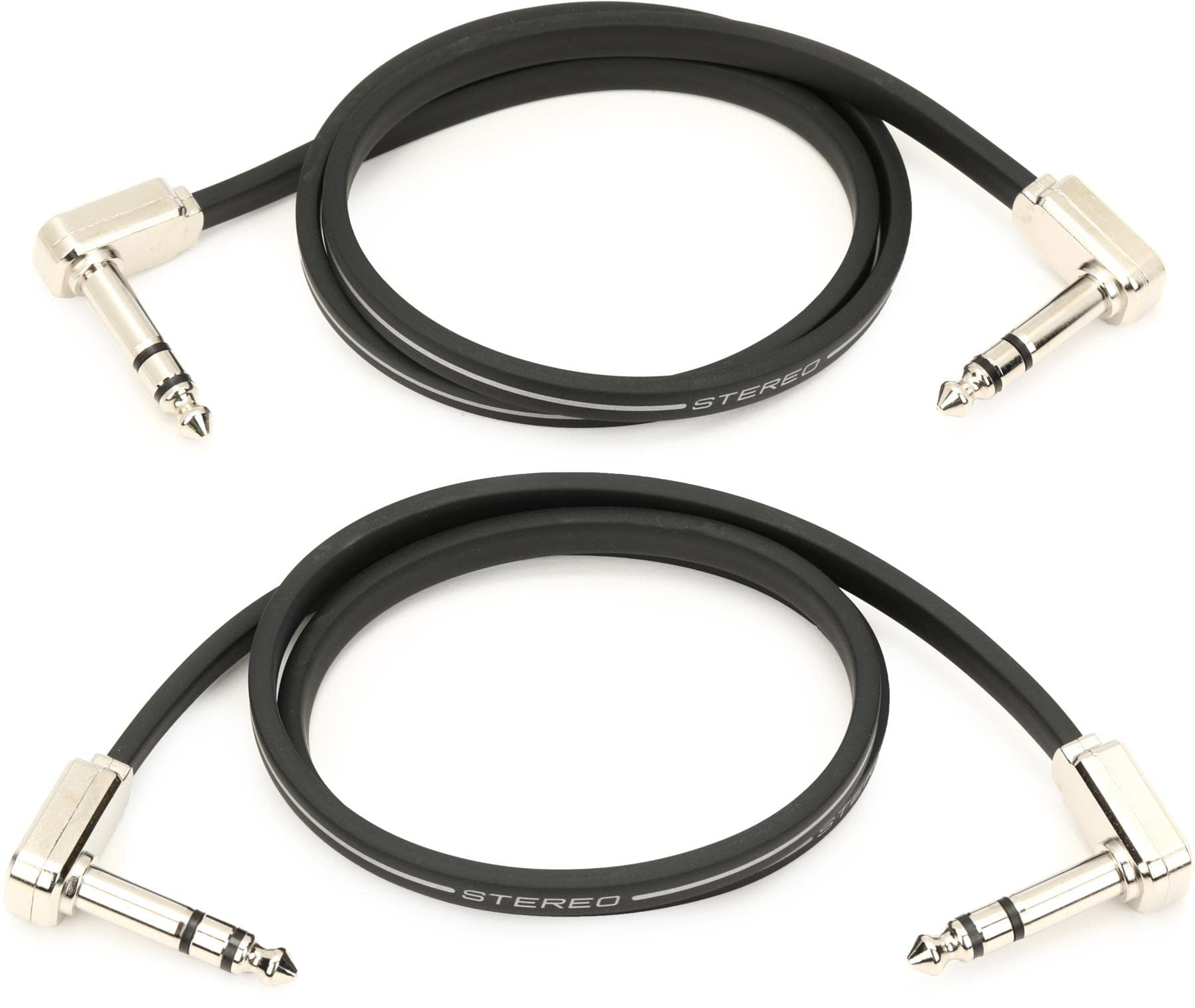 ernie-ball-flaches-stereo-patchkabel-60-96-cm-schwarz image 3