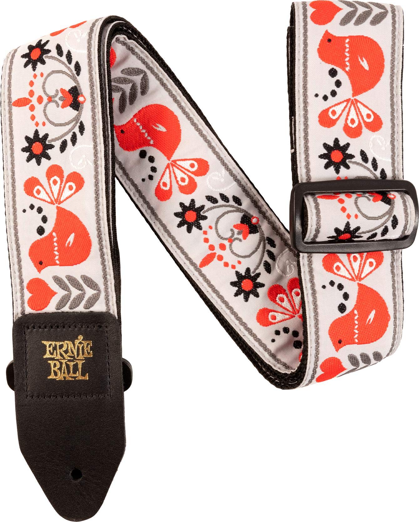 ernie-ball-red-bird-winter-jacquard-gitarrengurt-polypro-104-182-cm image 1