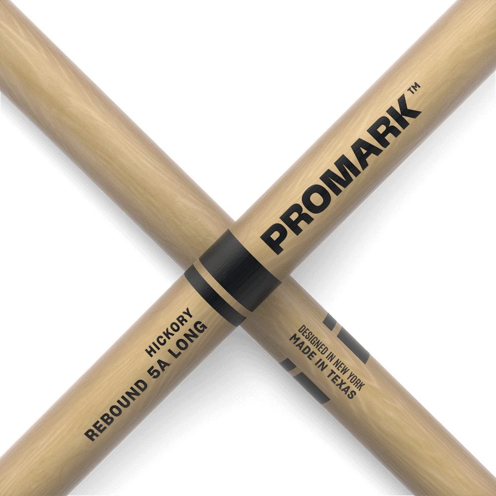 promark-rebound-5a-long-hickory-drumsticks-acorn-wood-tip image 5