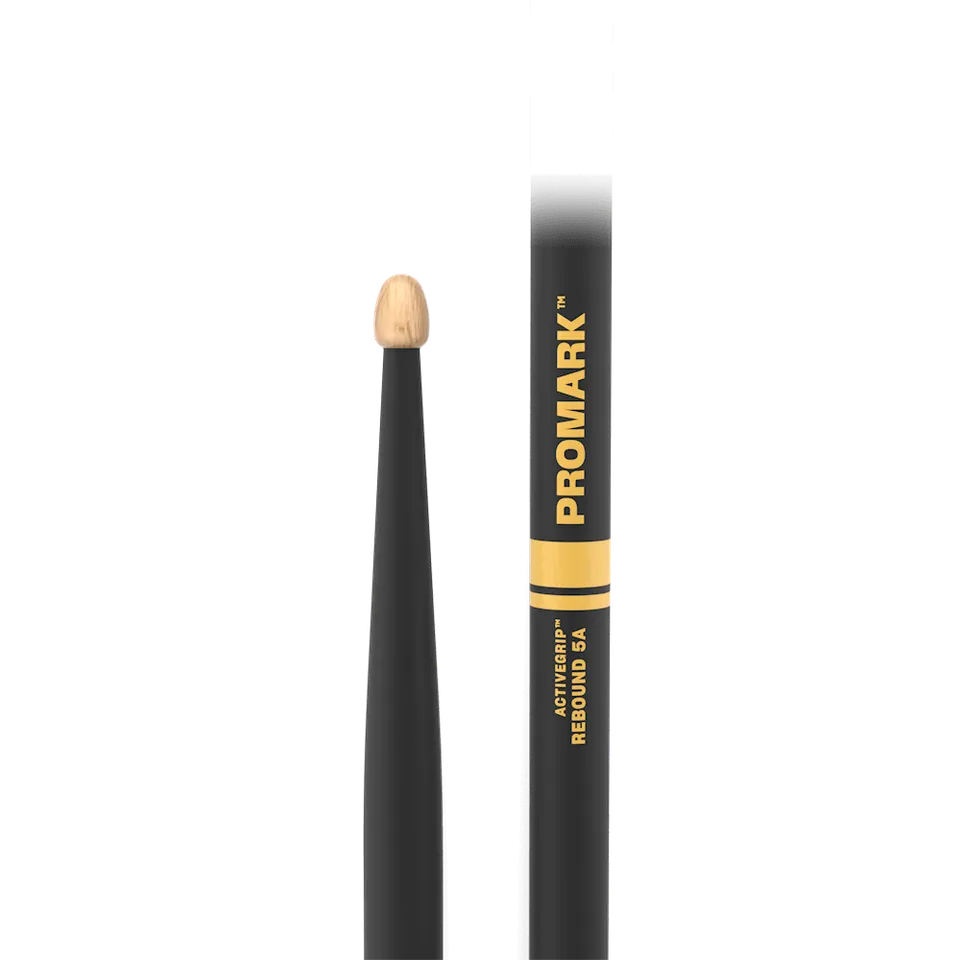 d-addario-promark-rebound-5a-activegrip-hickory-drumsticks-wood-tip image 1