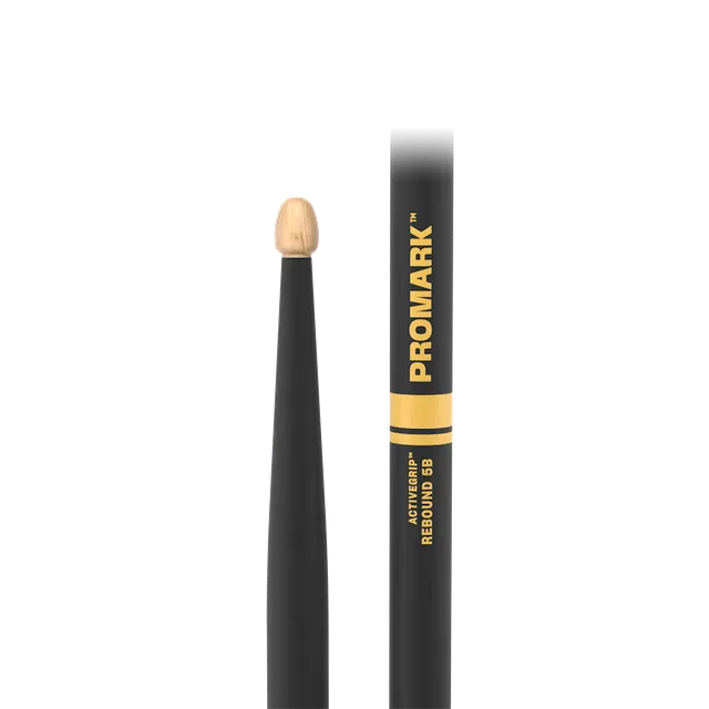 promark-rebound-5b-activegrip-hickory-drumsticks-acorn-tip image 1