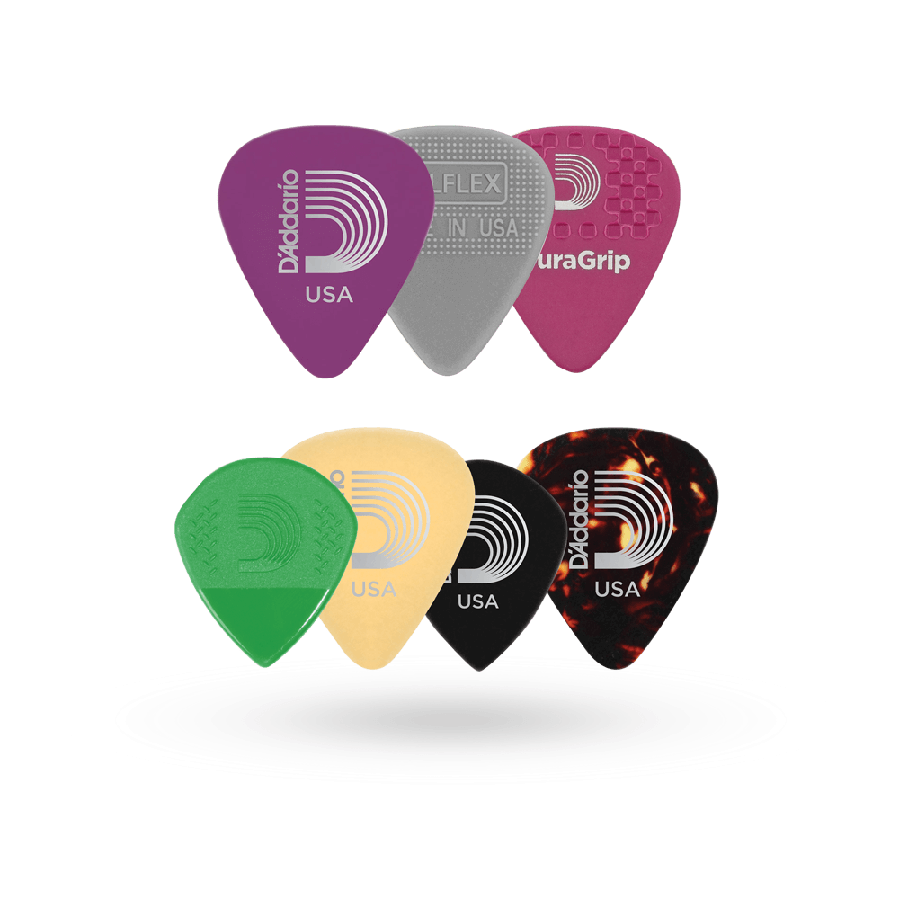 d-addario-variety-picks-7er-set-gemischte-gitarren-plektren-medium image 1