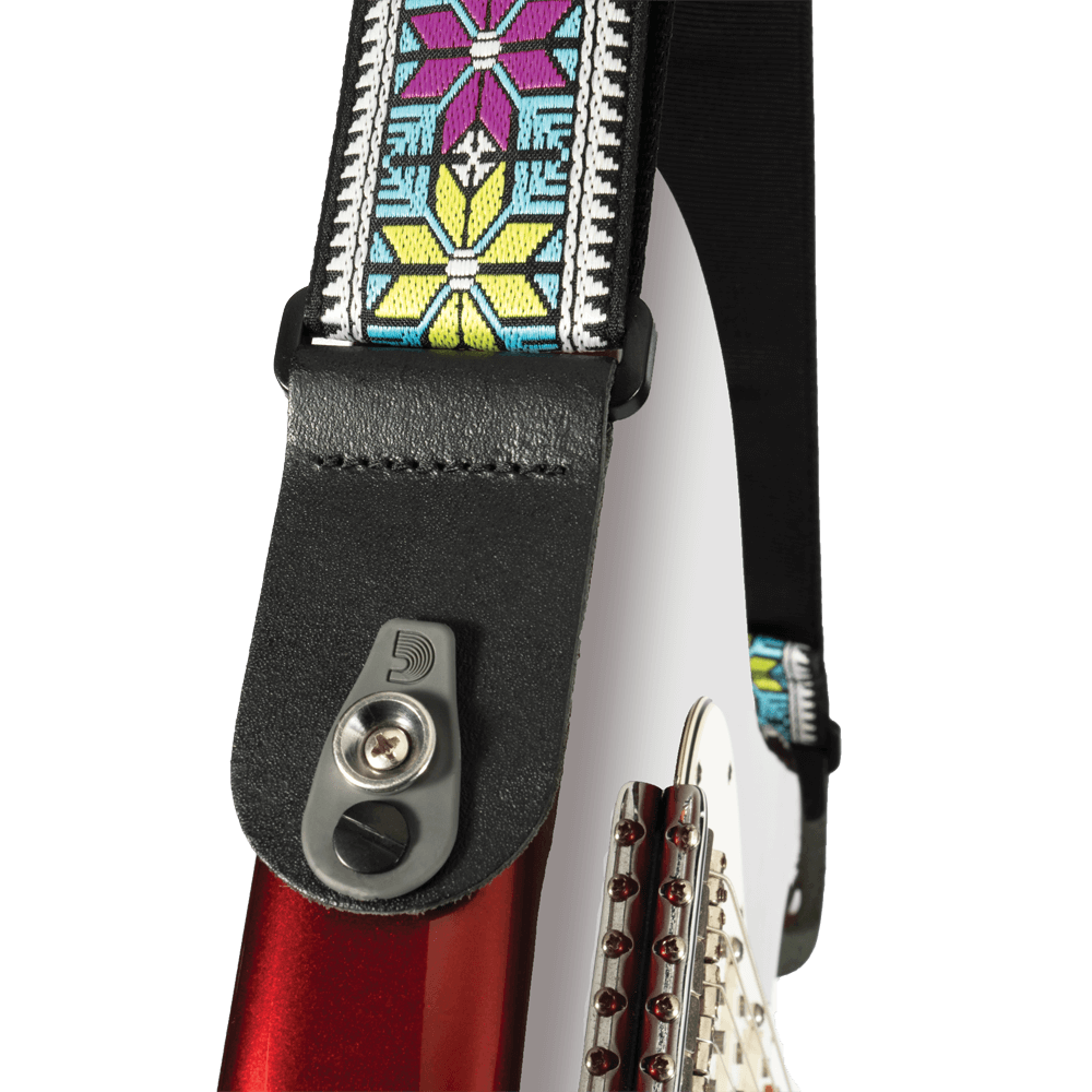 d-addario-pad-lock-web-gitarrengurt-parallel-flowers image 3