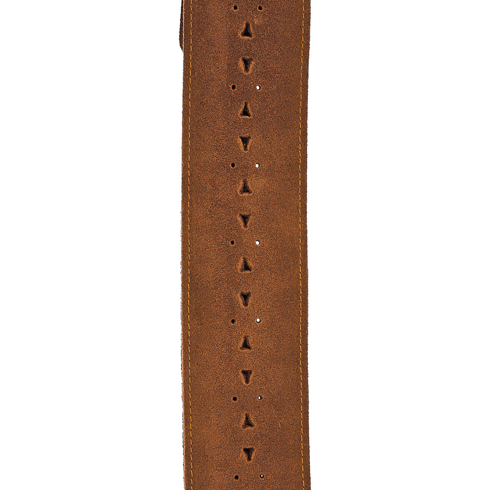 d-addario-vented-suede-ledergitarrengurt-camel-rosette image 4
