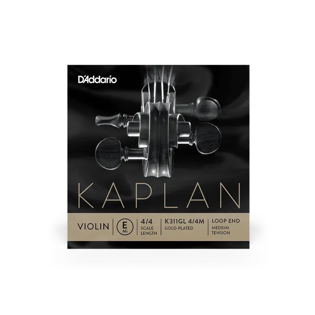 d-addario-kaplan-gold-plated-violin-e-saite-4-4-mittel image 1