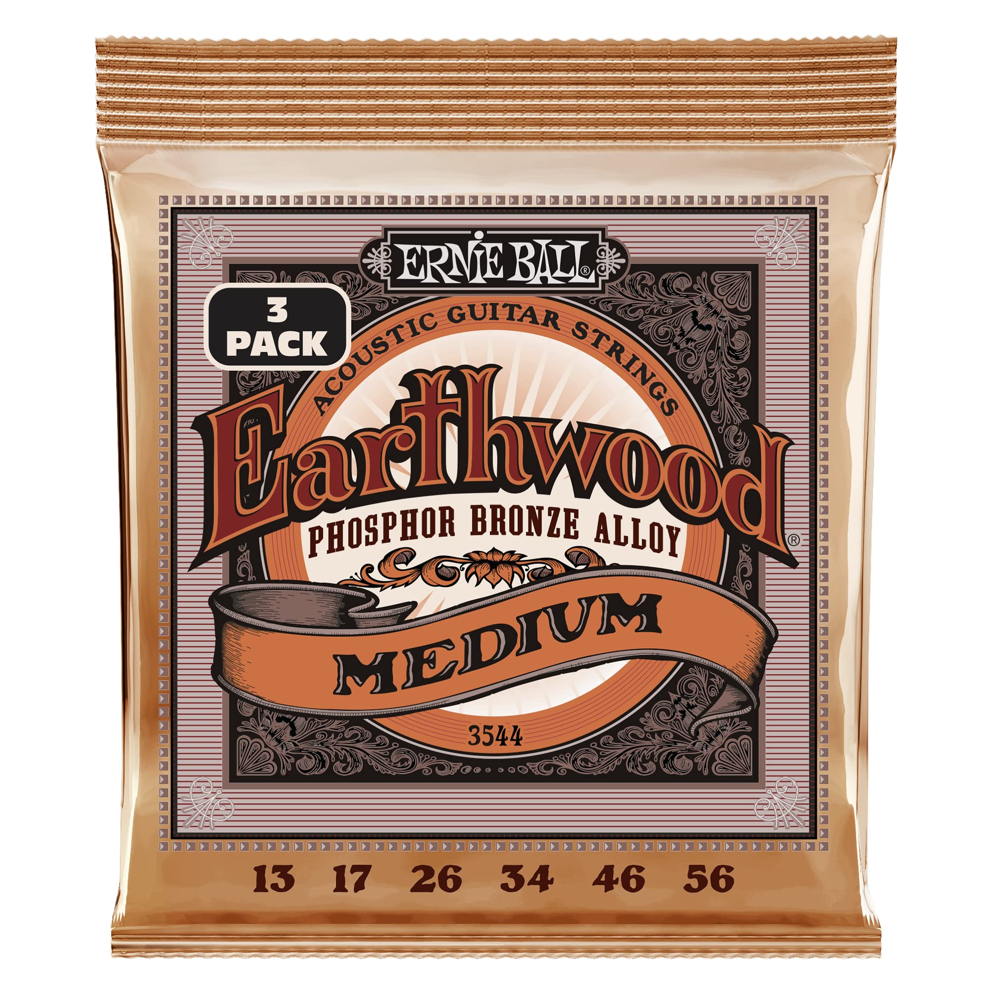 ernie-ball-earthwood-medium-phosphor-bronze-akustik-gitarrensaiten-13-56-3er-pac image 1