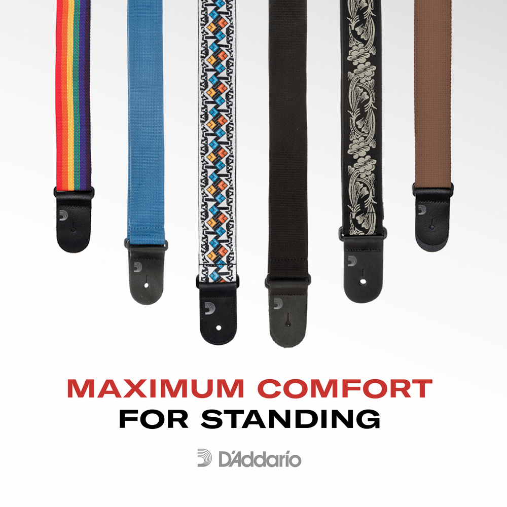 d-addario-eco-woven-gitarrengurt-white image 6