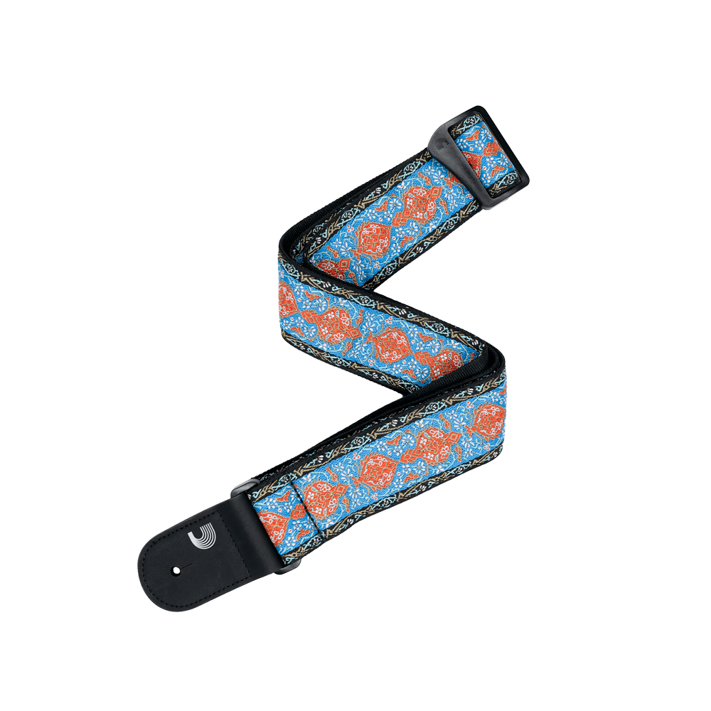 d-addario-eco-woven-gitarrengurt-blue-orange image 1