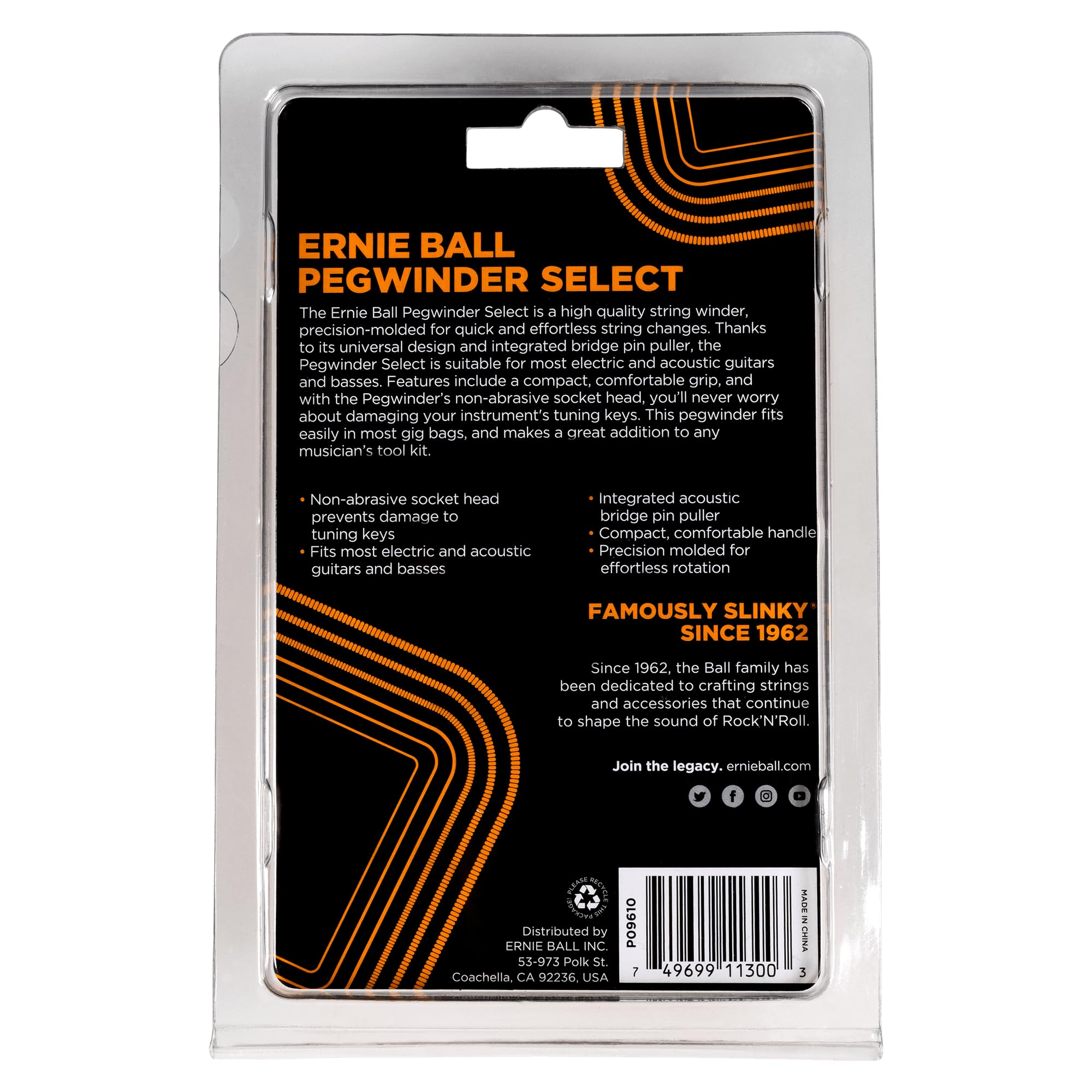 ernie-ball-pegwinder-select-gitarren-saitenkurbel-mit-stegbolzenabzieher image 4