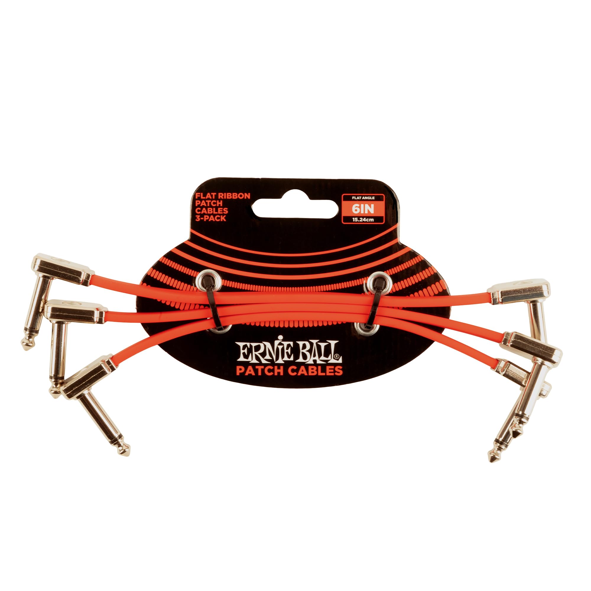 ernie-ball-flachband-patchkabel-15-24-cm-rot-3er-pack image 1