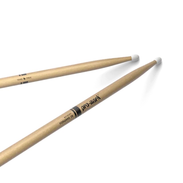 promark-classic-forward-2b-hickory-drumstick-oval-nylon-tip-16-406-4-mm image 1