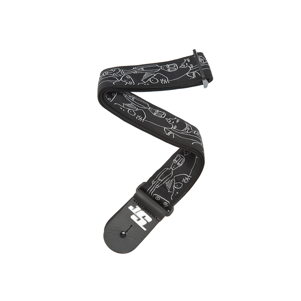 d-addario-joe-satriani-gitarrengurt-silver-sketches-auto-lock image 1