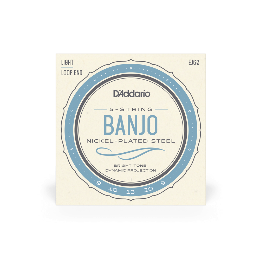 d-addario-ej60-5-string-banjo-saitensatz-nickel-light-09-20 image 2