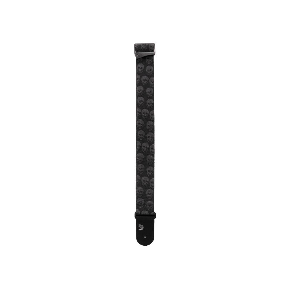 d-addario-woven-guitar-strap-skulls-black-gewebegurt image 3