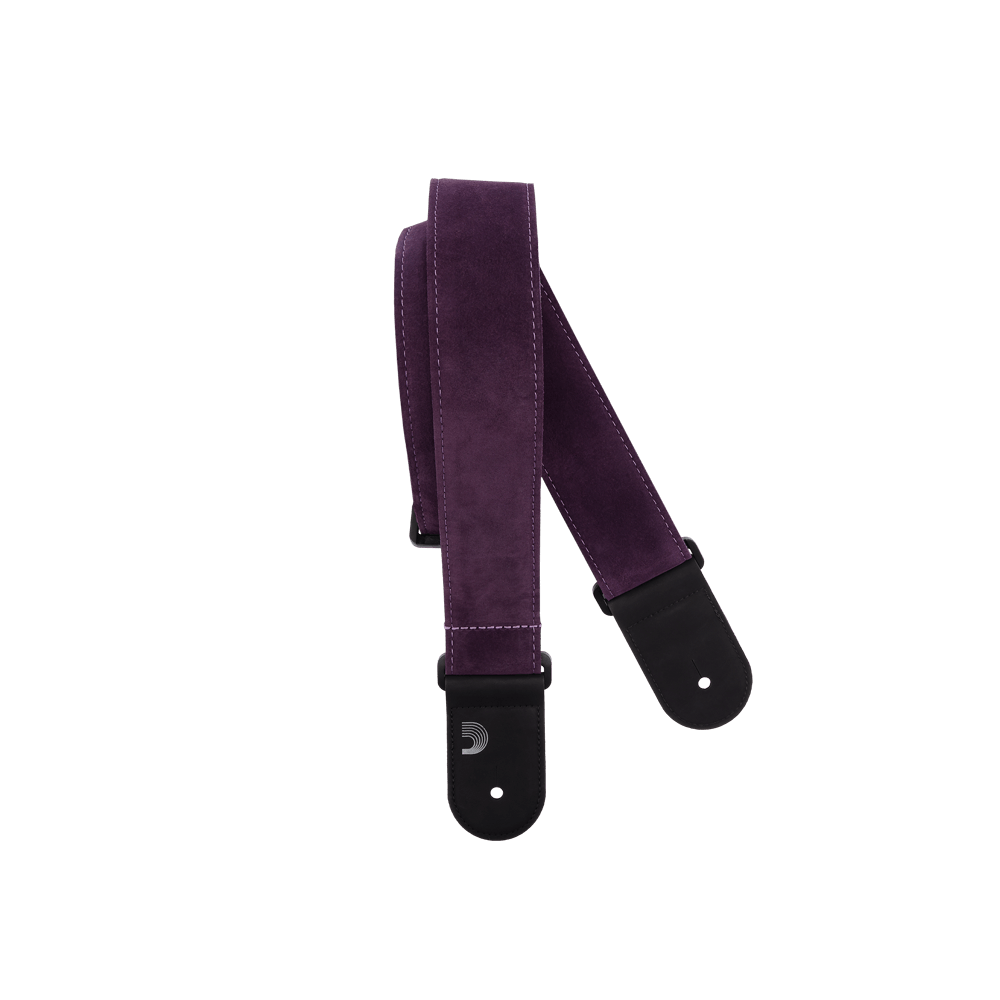 d-addario-suede-gitarrengurt-lila-leder-gurt image 1