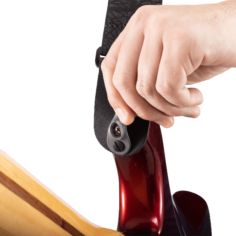 d-addario-pad-lock-woven-gitarrengurt-lightning-black image 5