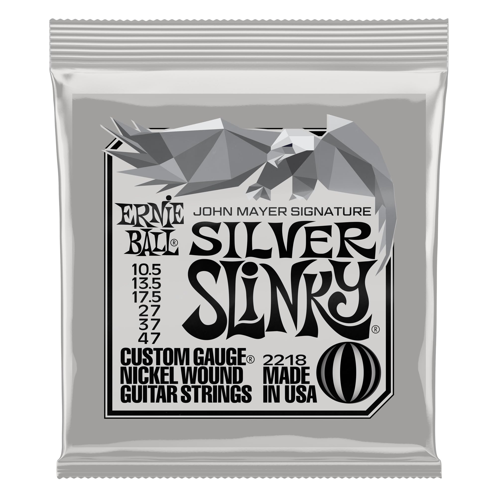ernie-ball-john-mayer-silver-slinky-e-gitarrensaiten-10-5-47-nickel-wound image 1